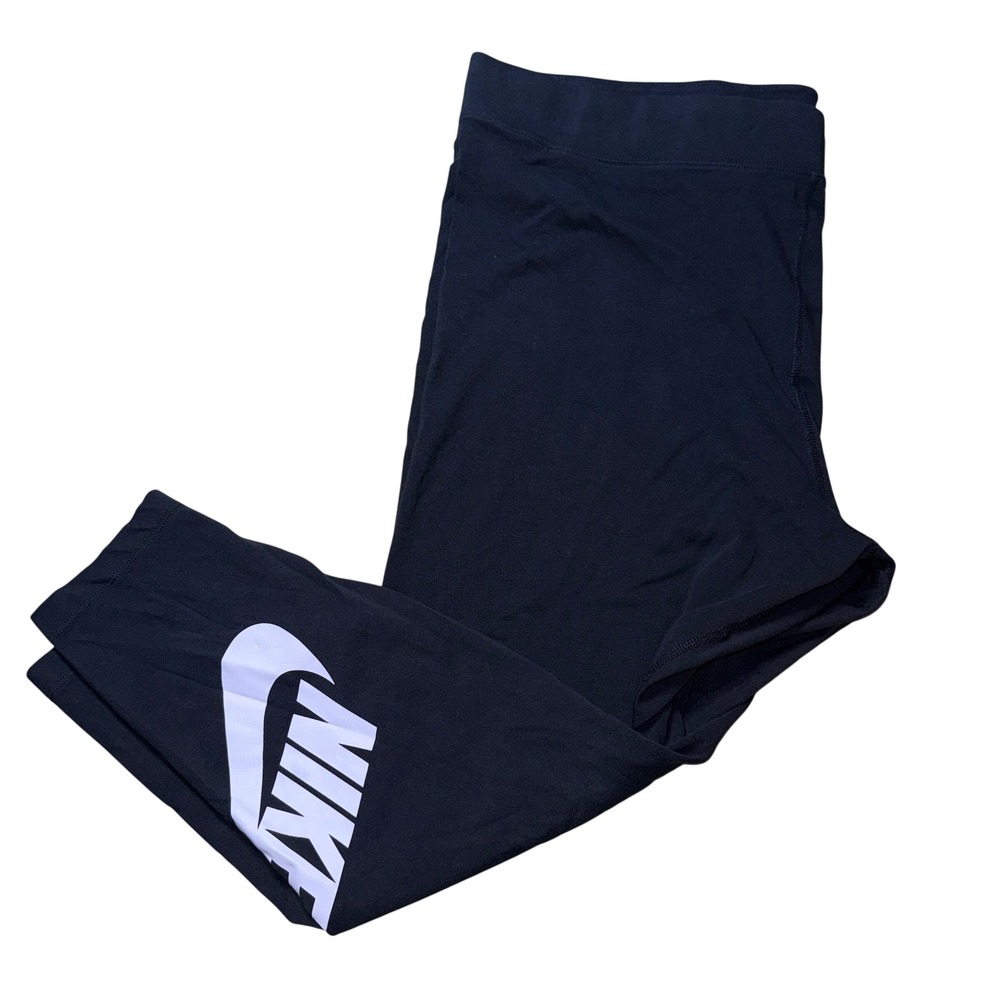 Nike Sportswear Essential Leggings 3X Black High Rise Futura Logo Activewear